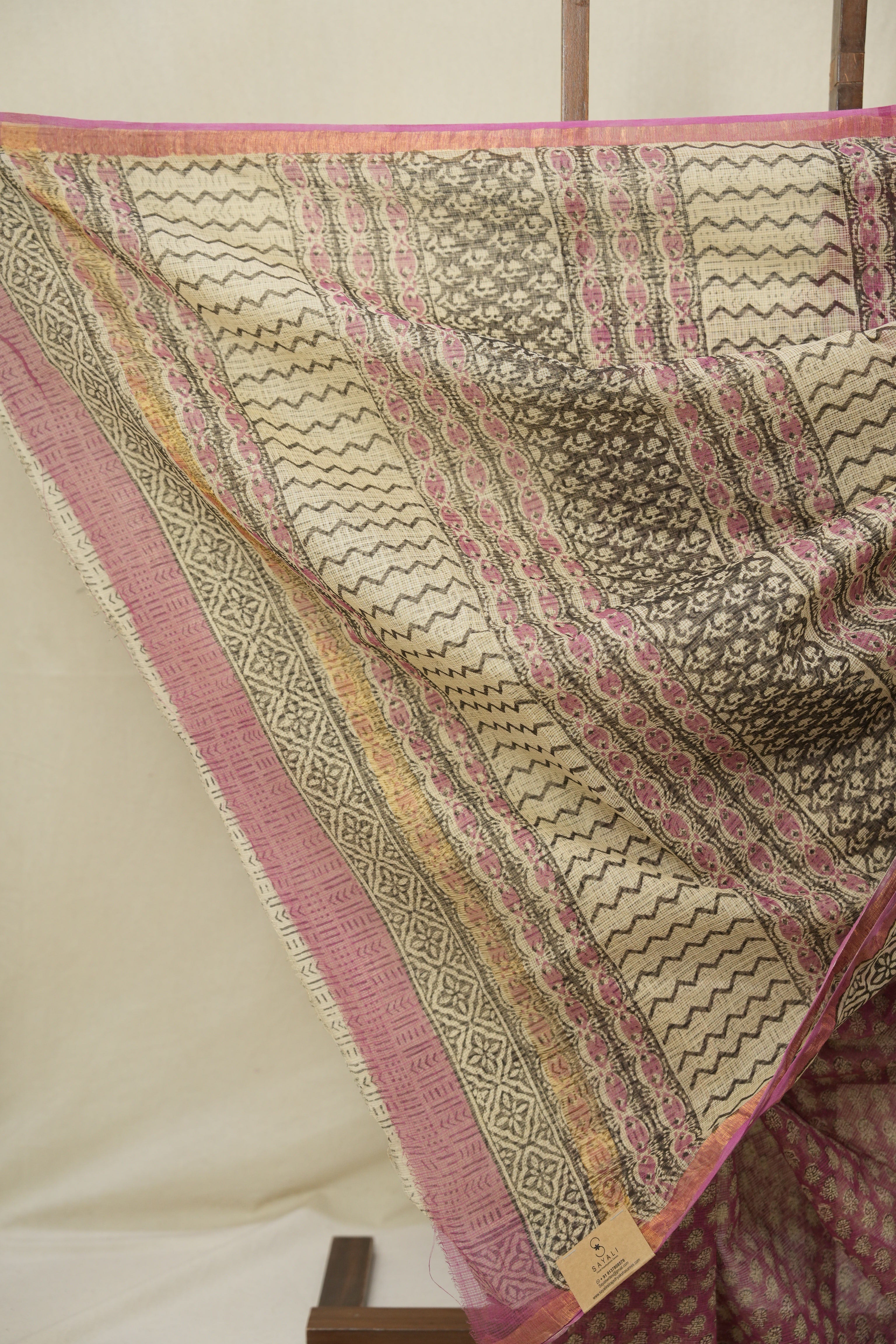 Pink HBP Kota Doria Saree - SRPKDS261
