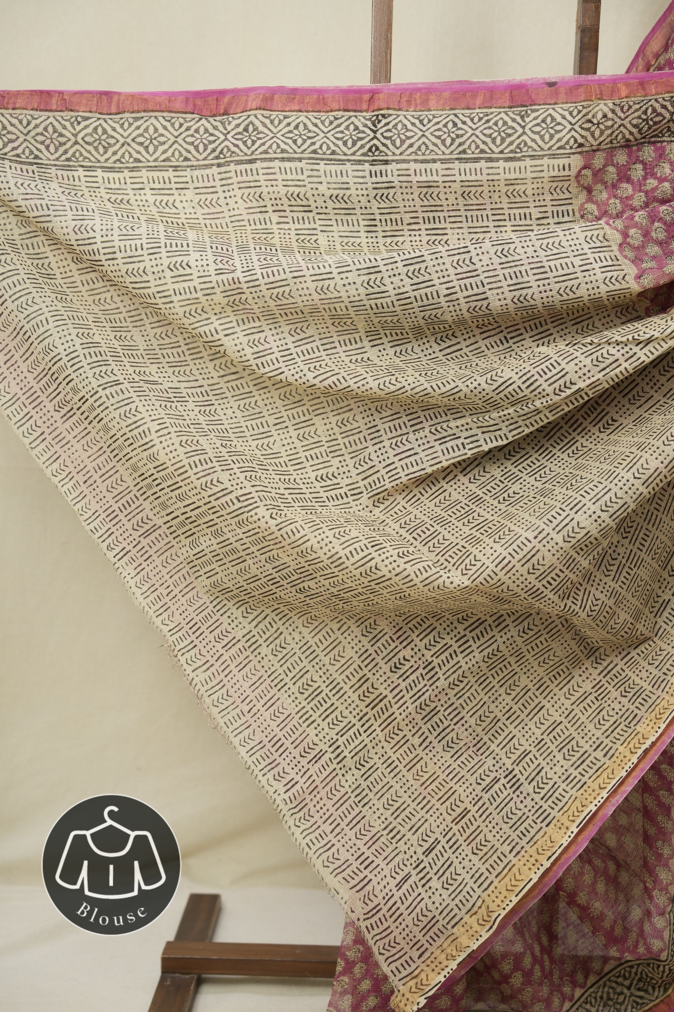 Pink HBP Kota Doria Saree - SRPKDS261