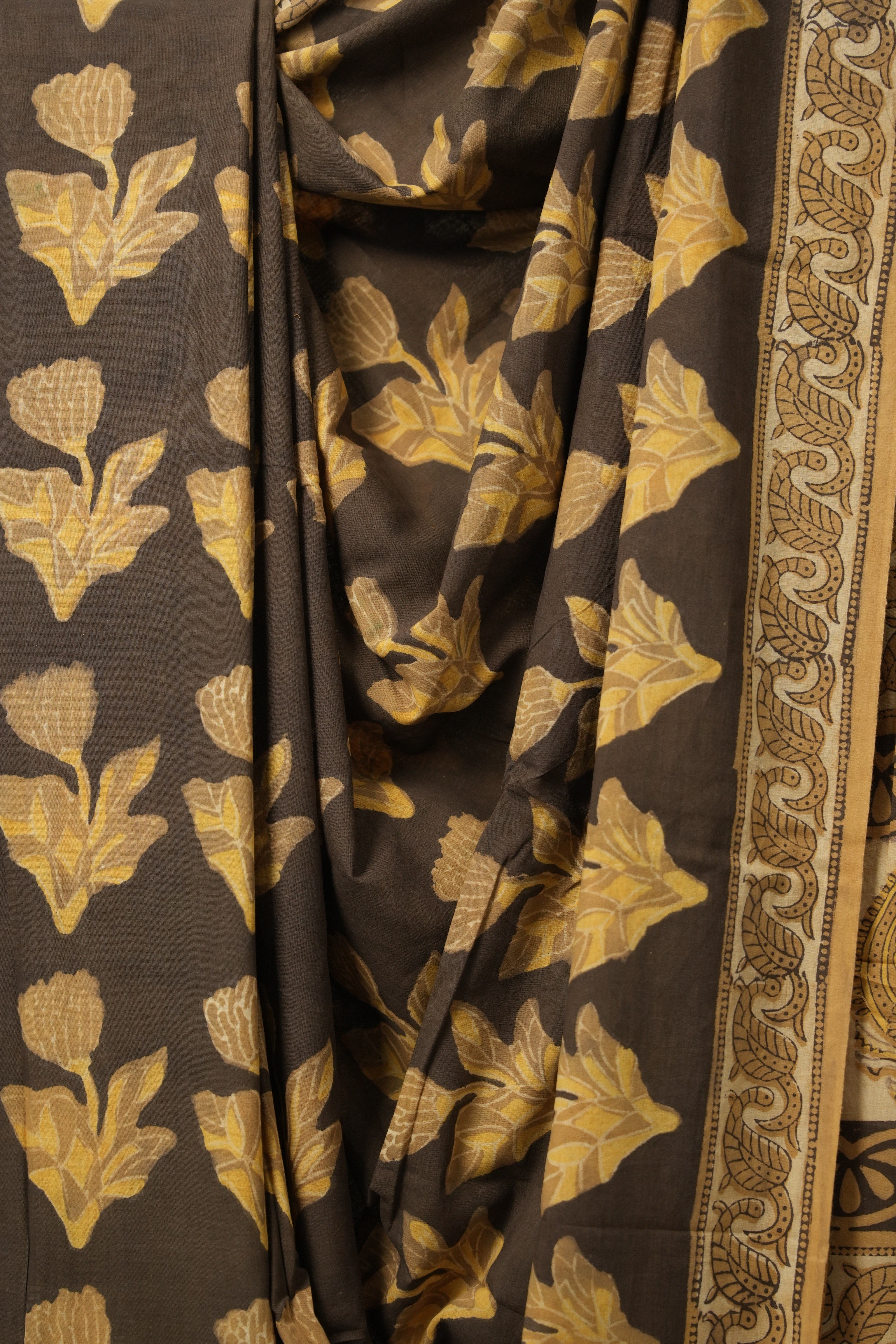 Brown HBP Cotton Saree - SRBCS3155