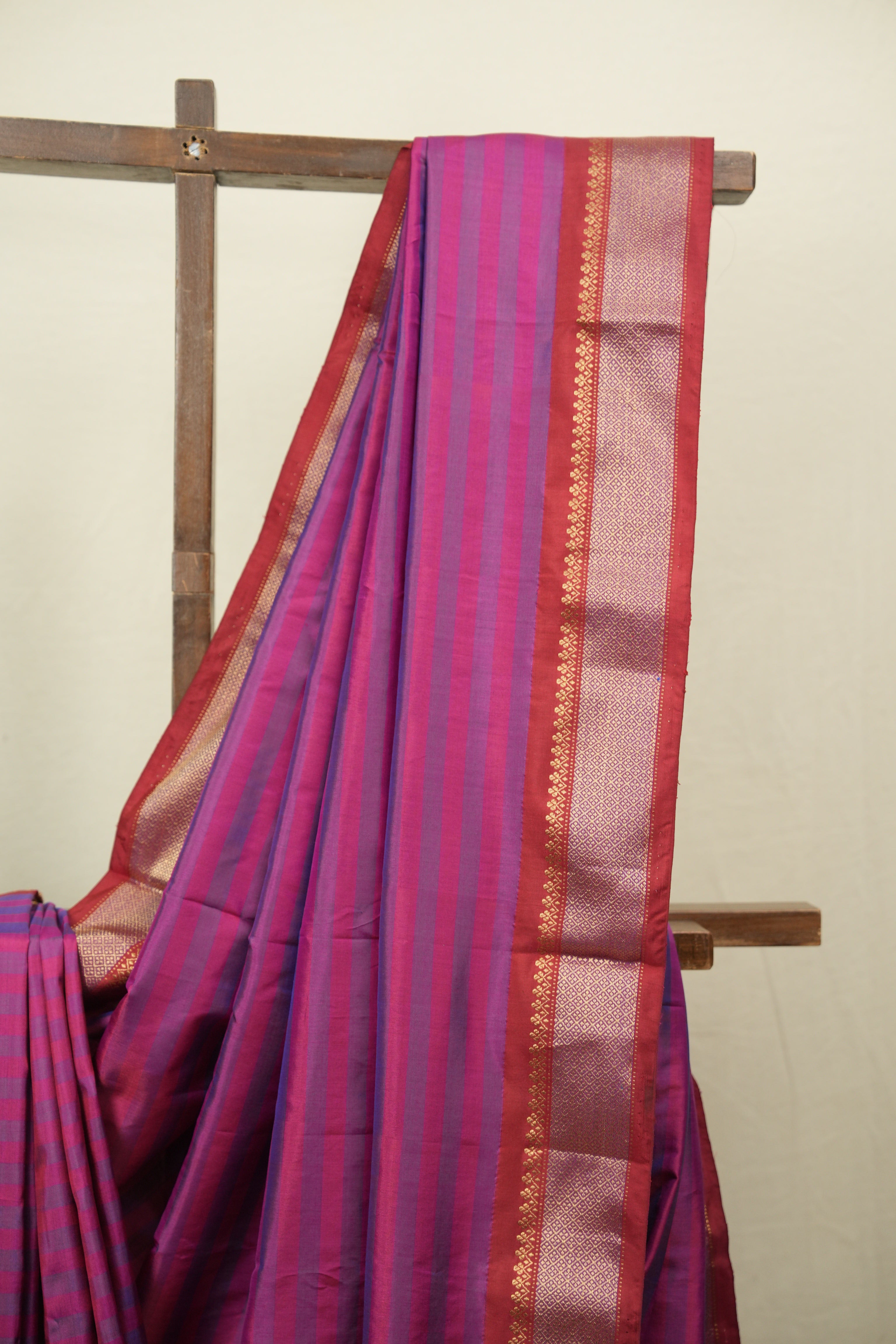 Magenta Cotton Silk Paithani Saree - SRMCSPS06