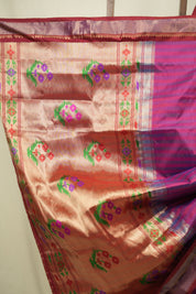 Magenta Cotton Silk Paithani Saree - SRMCSPS06