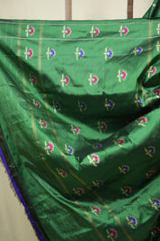 Green Cotton Silk Paithani Saree - SRGCSPS02