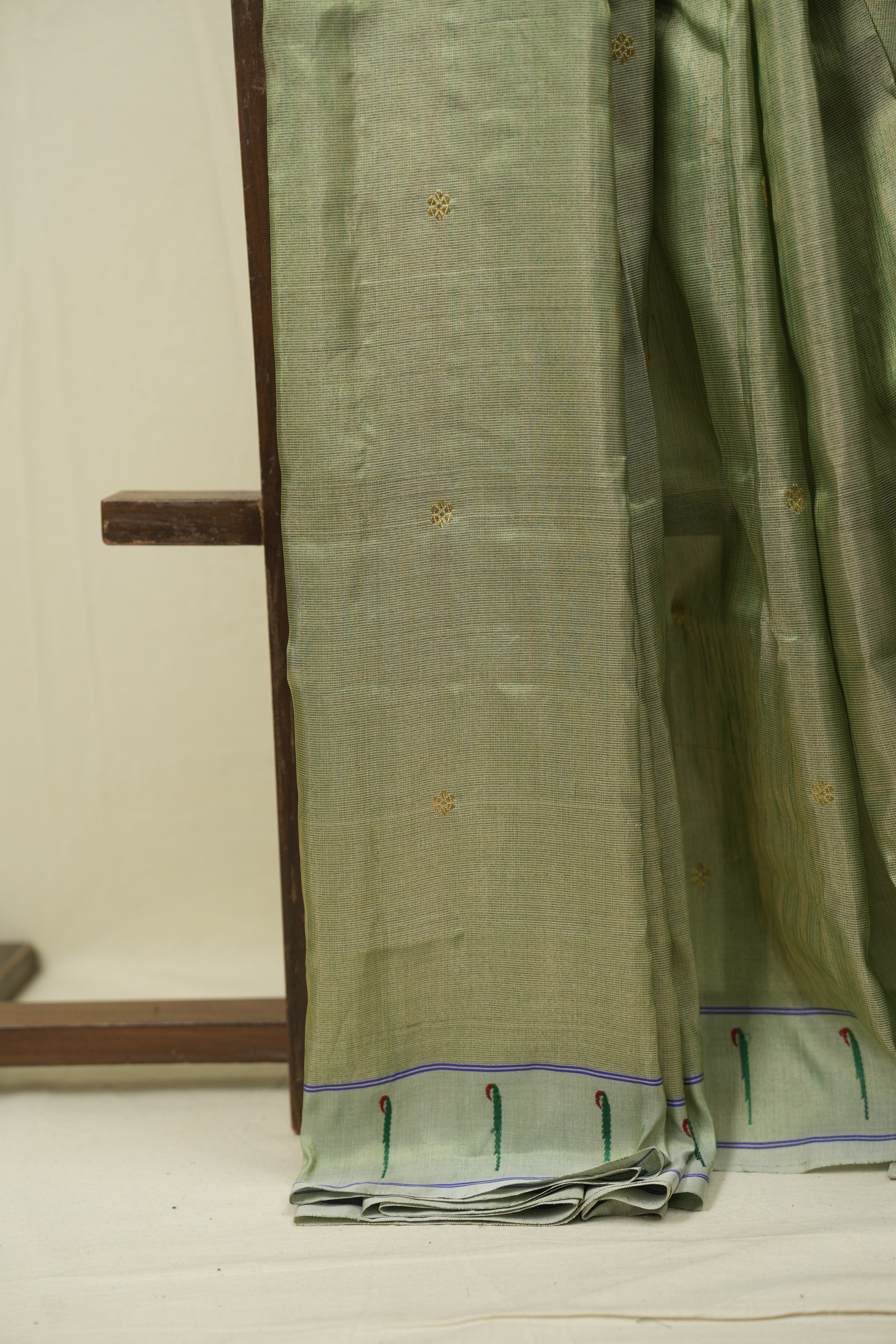Mint Green Cotton Tissue Paithani Saree - SRMGCTPS01