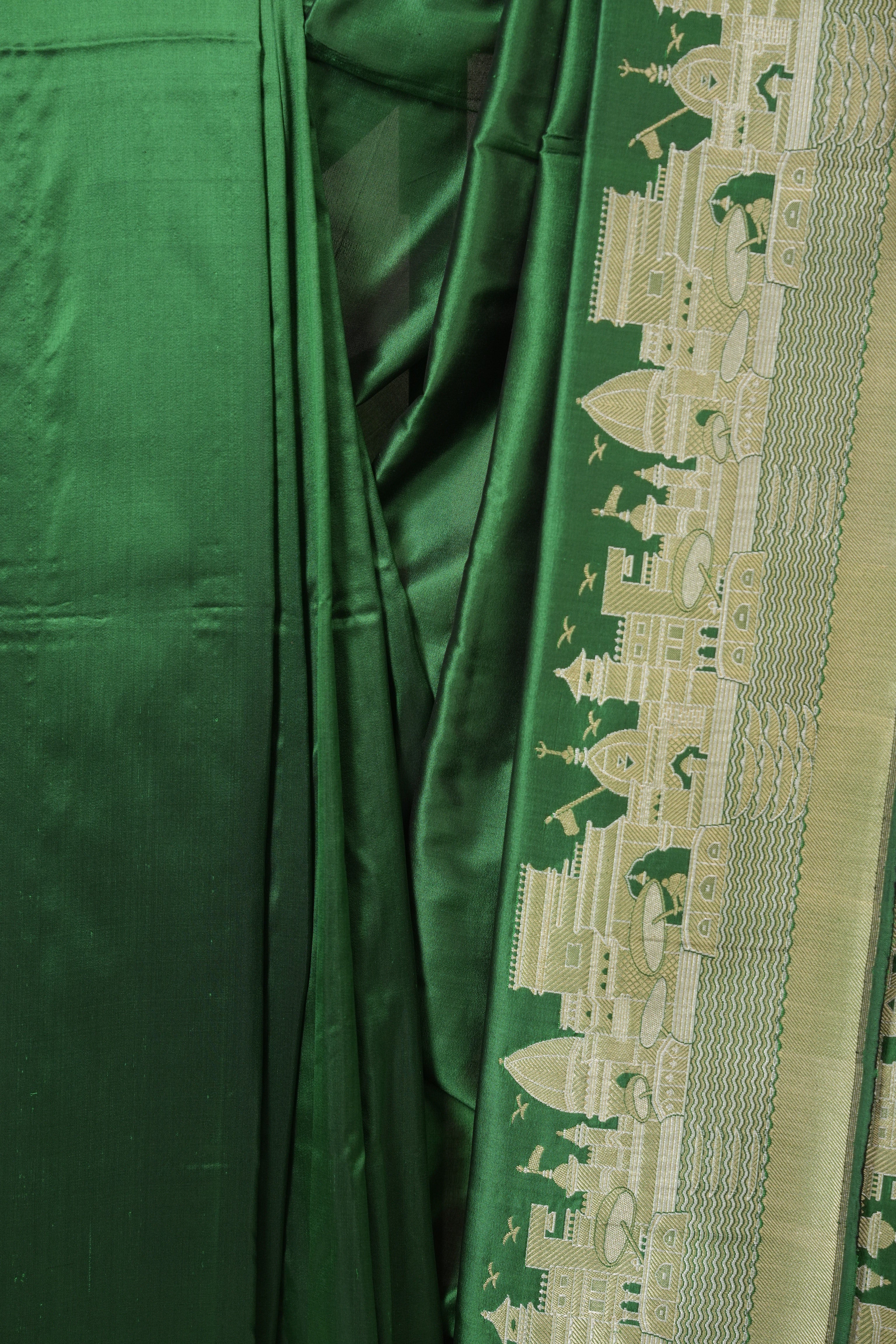Green Banarasi Silk Saree - SRGBSS919