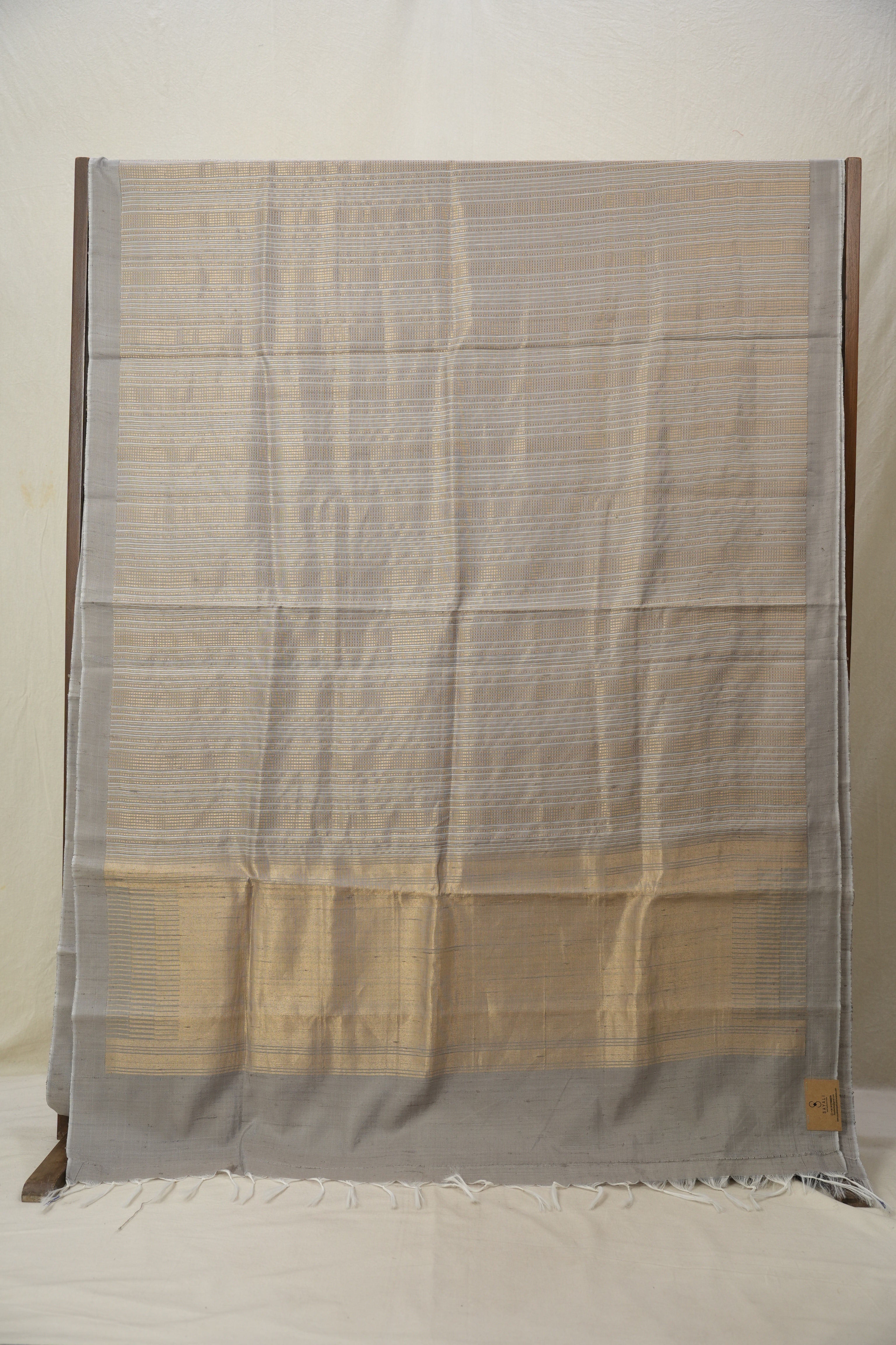 Grey Raw Silk Saree - SRGRSS909