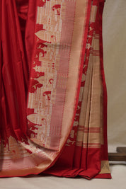 Red Banarasi Silk Saree - SRRBSS920