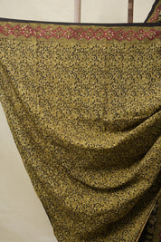 Mehndi Green Black HBP Cotton Saree - SRMGBCS3154