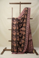 Mauve HBP Cotton Saree - SRMCS3153