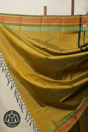 Two Tone Mehendi Green Kanjeevaram Silk Saree - SRTTMGKSS275