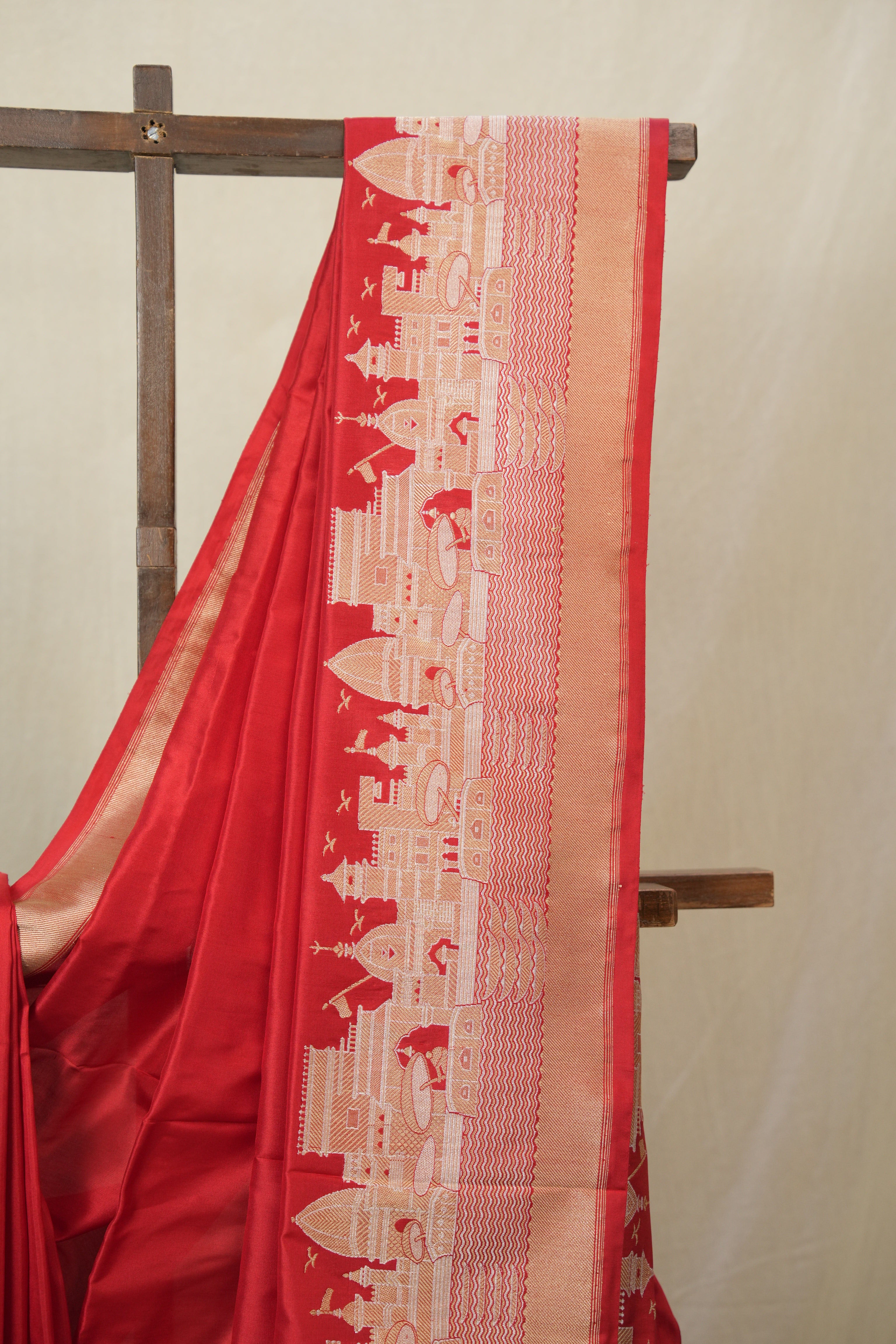 Red Banarasi Silk Saree - SRRBSS920