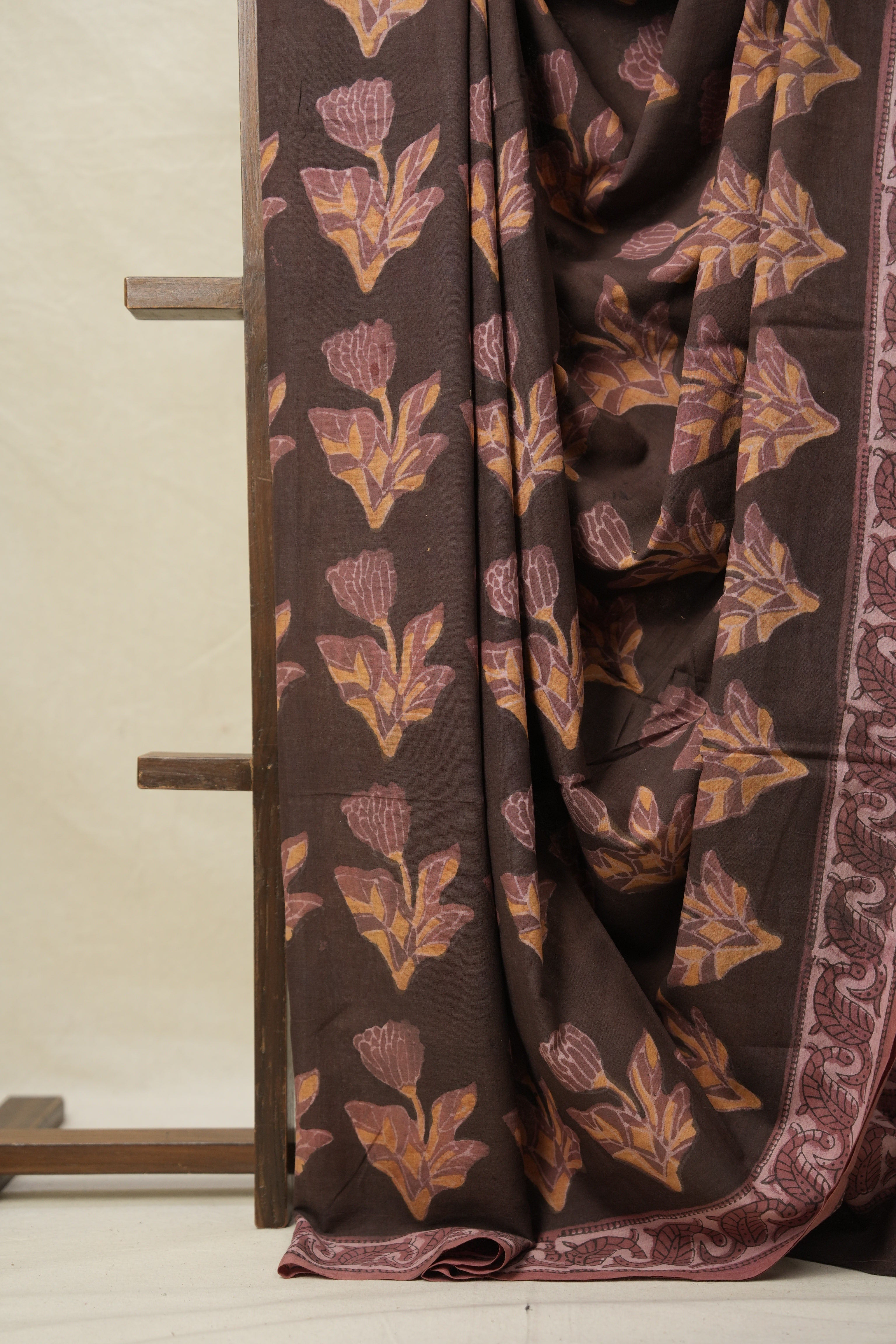 Mauve HBP Cotton Saree - SRMCS3153