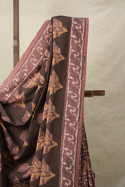 Mauve HBP Cotton Saree - SRMCS3153