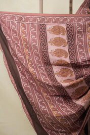 Mauve HBP Cotton Saree - SRMCS3153