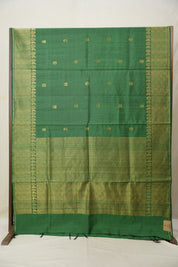 Green Raw Silk Saree - SRGRSS835