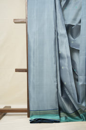 Steel Grey Kanjivaram Silk Saree - SRSGKSS968