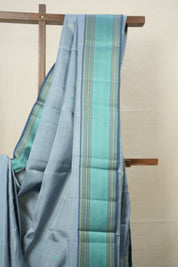 Steel Grey Kanjivaram Silk Saree - SRSGKSS968