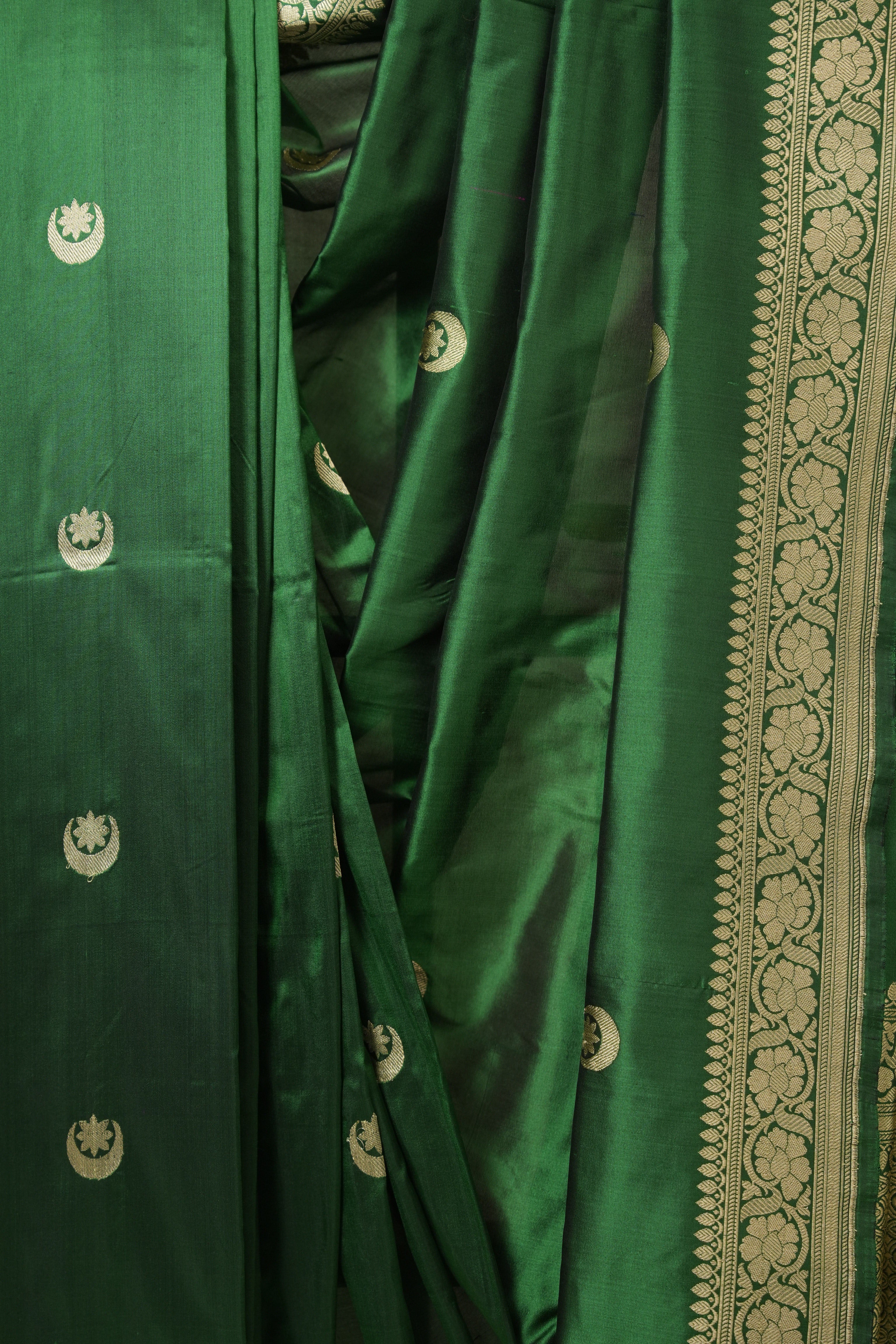 Green Banarasi Silk Saree - SRGBSS921
