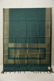 Green Raw Silk Saree - SRGRSS936