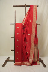 Red Banarasi Silk Saree - SRRBSS922
