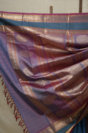 Sky Blue Kanjeevaram Silk Saree-SRSBKSS221