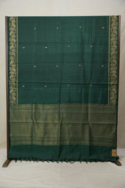 Green Raw Silk Saree - SRGRSS910