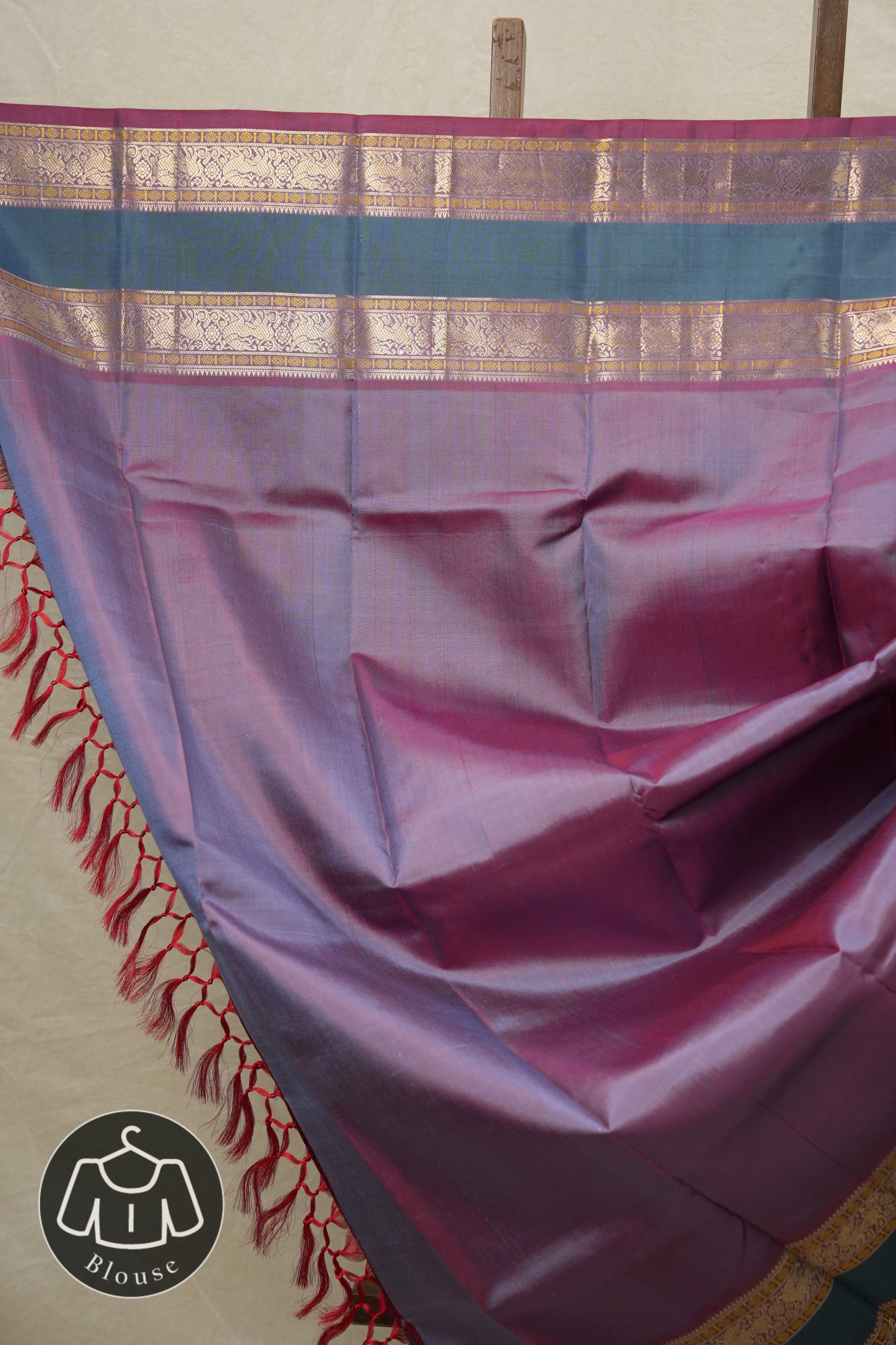 Sky Blue Kanjeevaram Silk Saree-SRSBKSS221