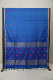 Blue Soft Silk Saree - SRBSSS384