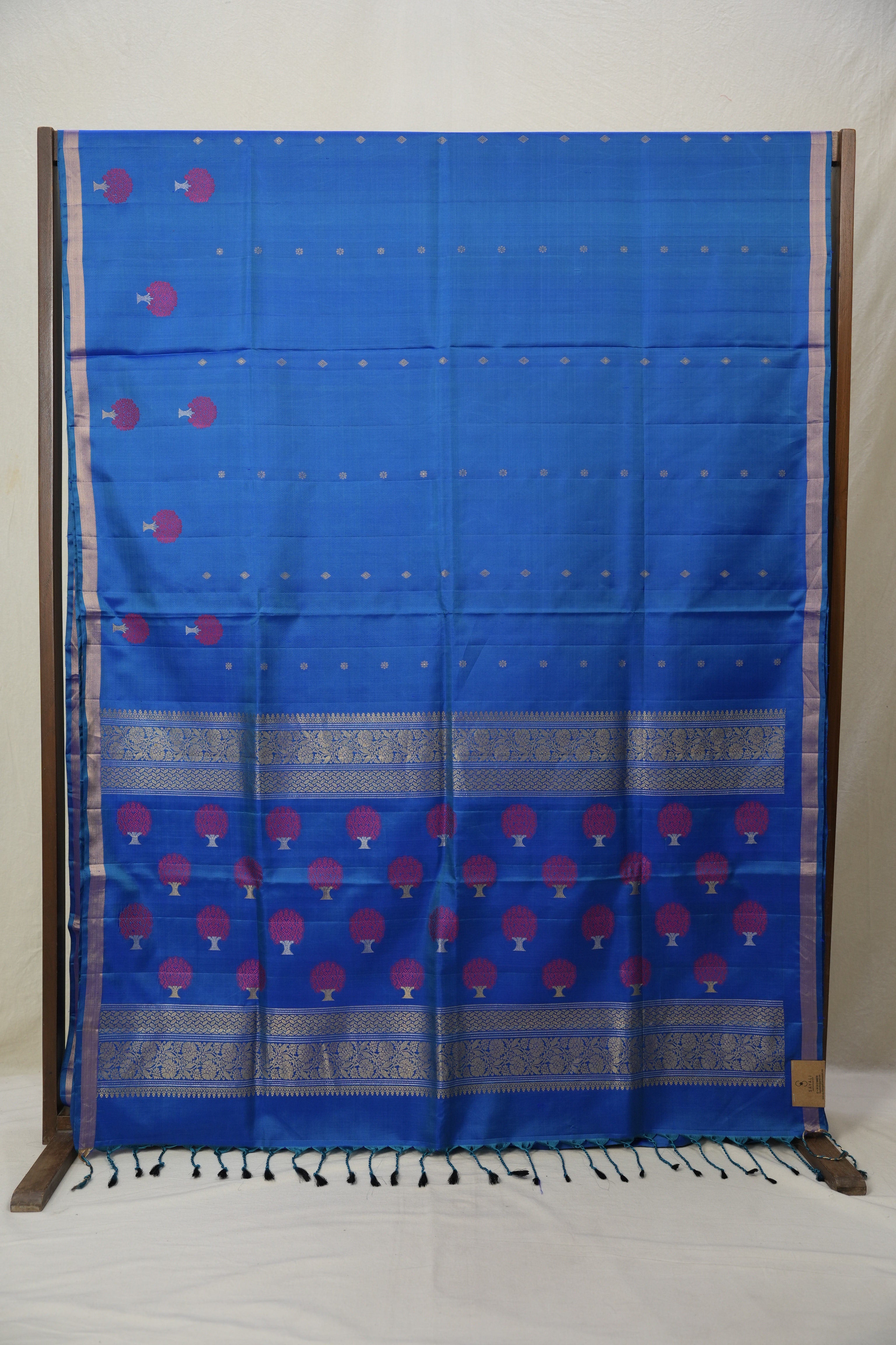 Blue Soft Silk Saree - SRBSSS384