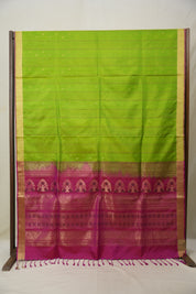 Parrot Green Soft Silk Saree - SRPGSSS390