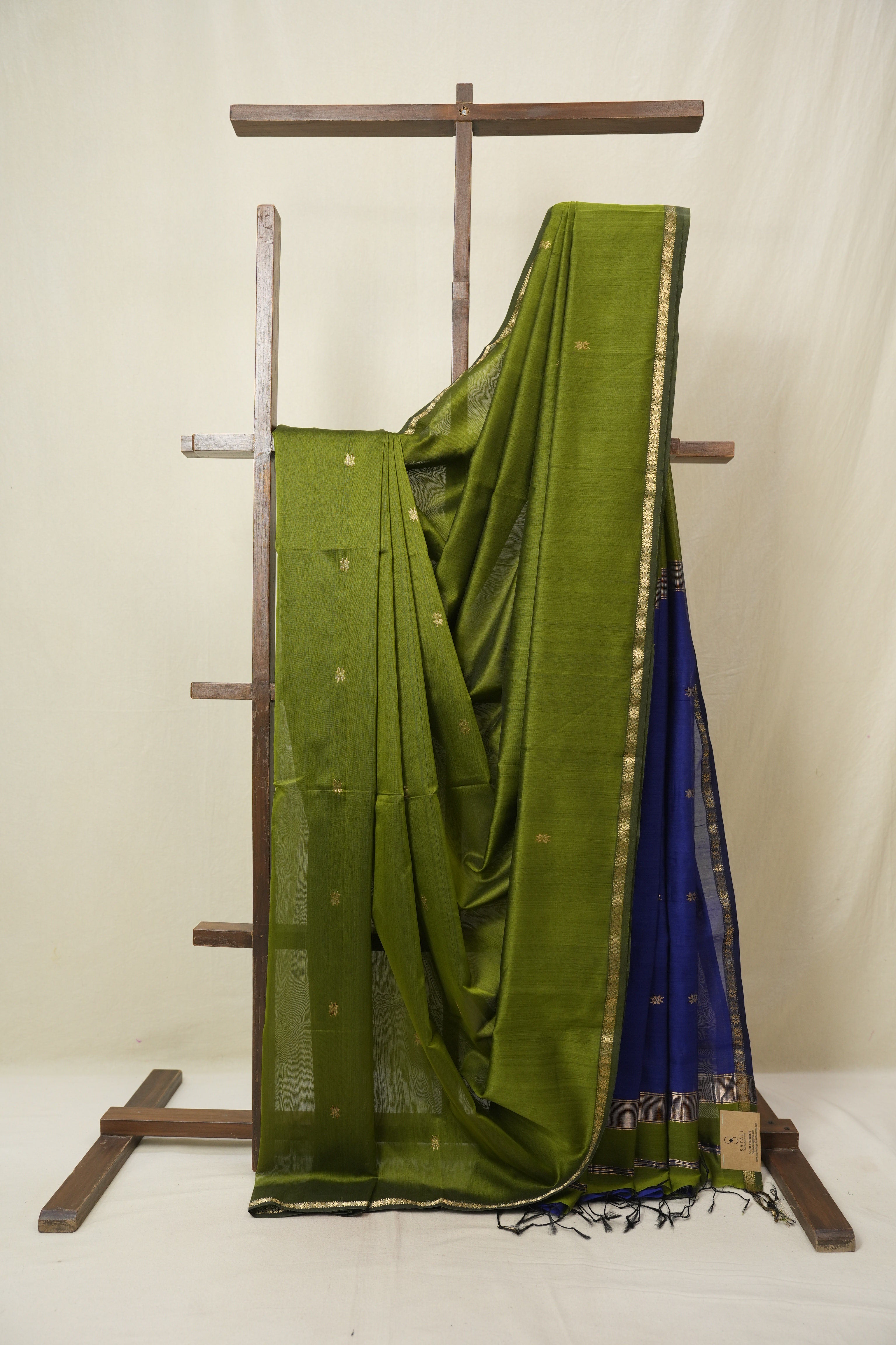 Green Maheshwari Saree - SRGMS1148