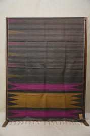 Charcoal Brown Soft Silk Saree - SRCBSSS424