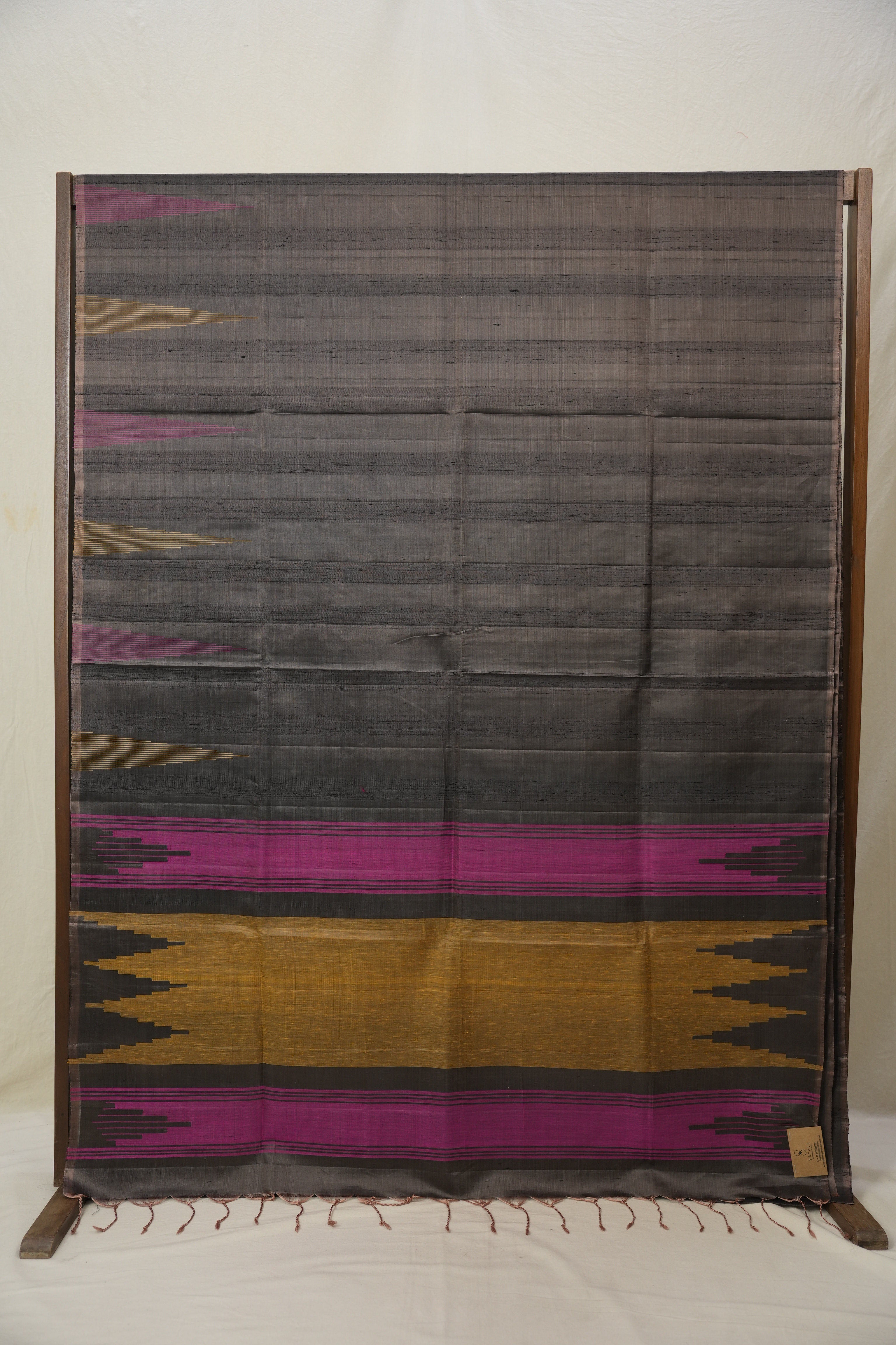 Charcoal Brown Soft Silk Saree - SRCBSSS424