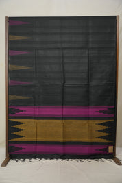 Black Soft Silk Saree - SRBSSS423