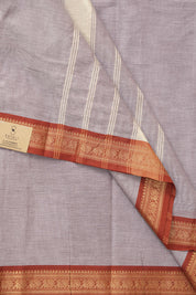 Greyish-Purple Kanchi Cotton Saree - SRGPKCS1074