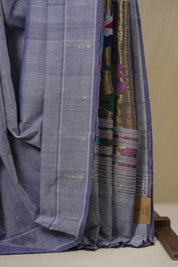 Lavender Cotton Paithani Saree - SRLCPS744