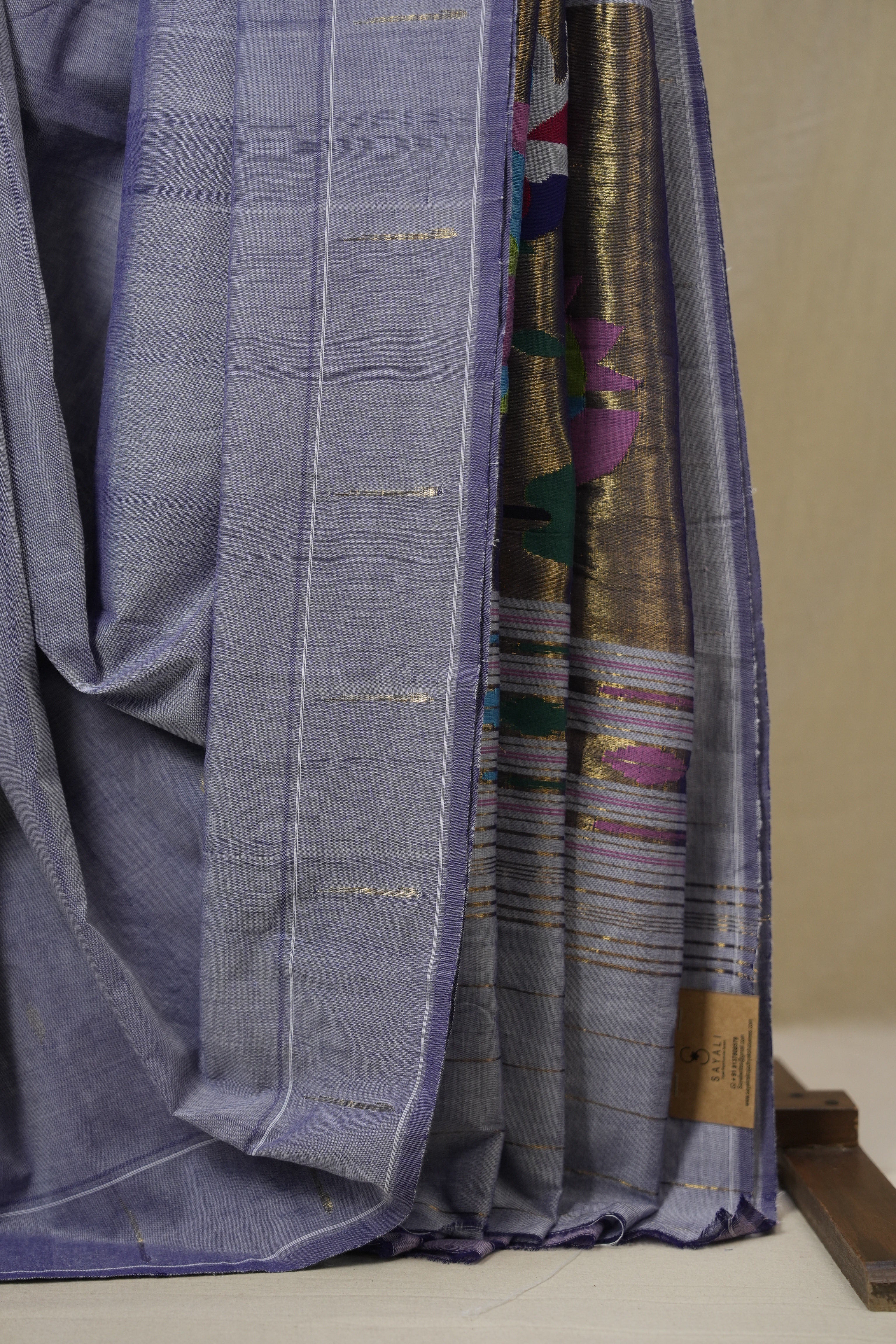 Lavender Cotton Paithani Saree - SRLCPS744