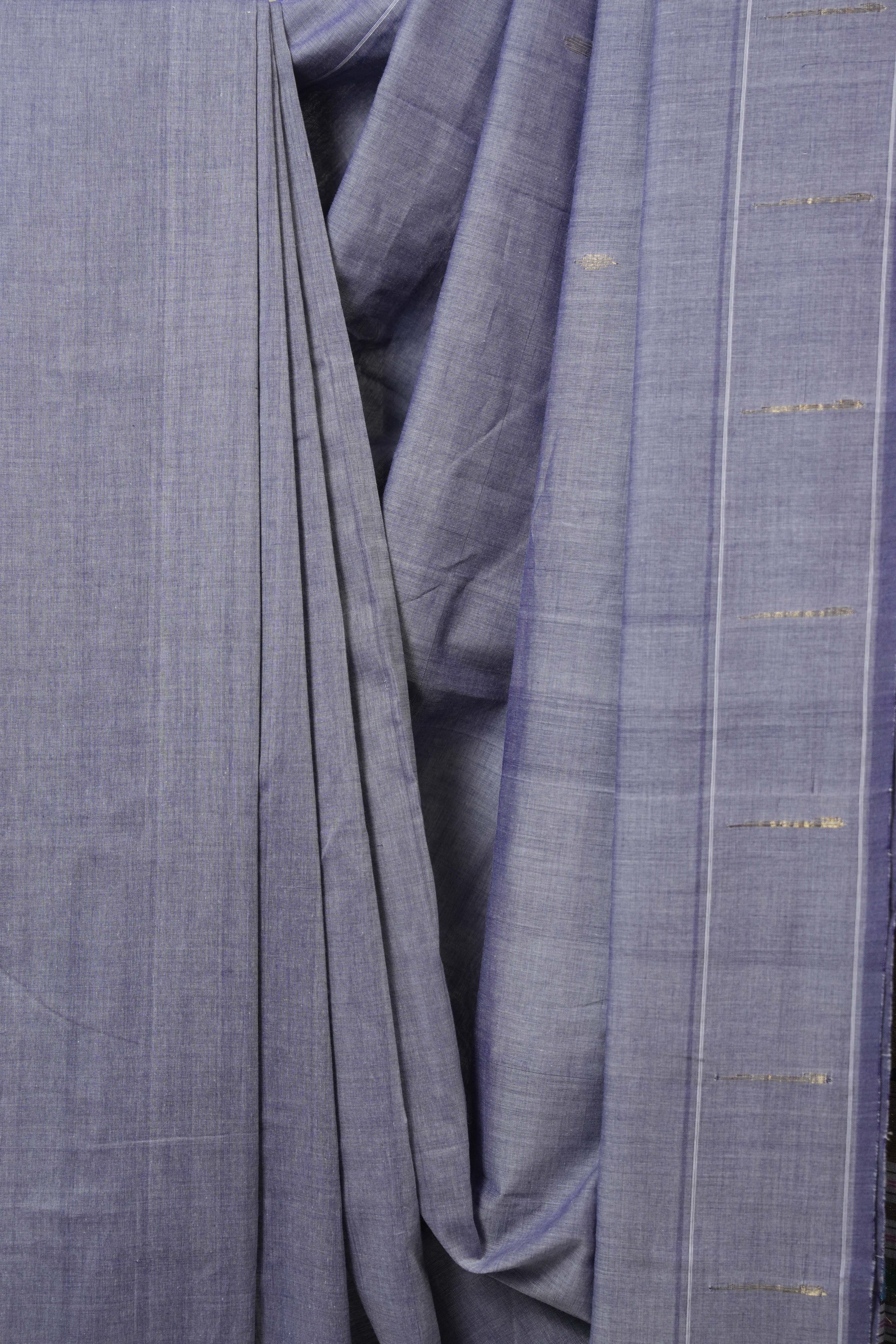 Lavender Cotton Paithani Saree - SRLCPS744
