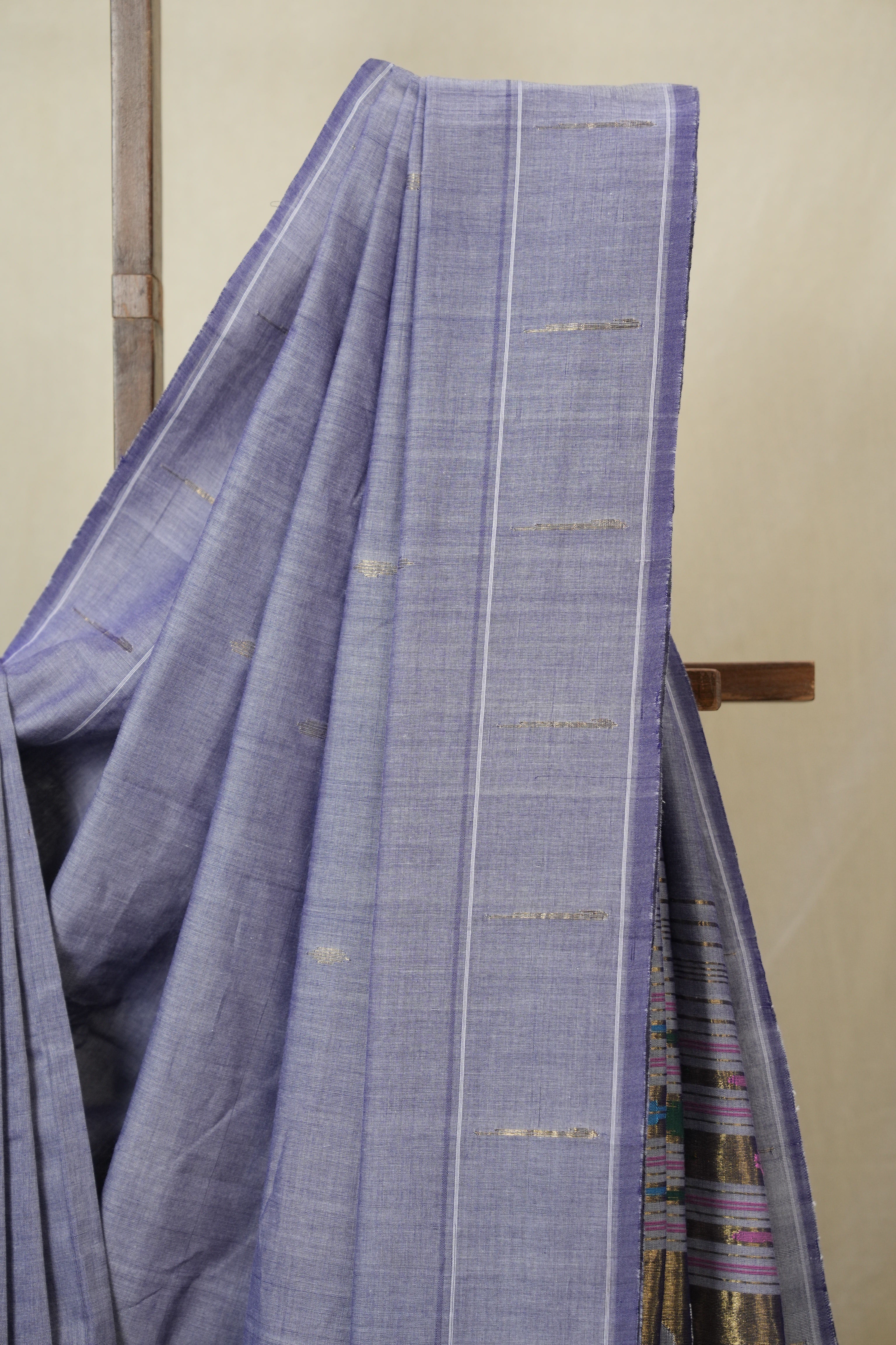 Lavender Cotton Paithani Saree - SRLCPS744