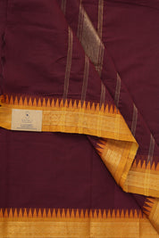 Maroon Kanchi Cotton Saree - SRMKCS1078