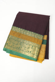 Wine Kanchi Cotton Saree - SRWKCS1071