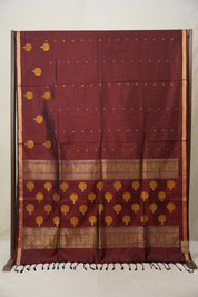 Maroon Soft Silk Saree - SRMSSS382