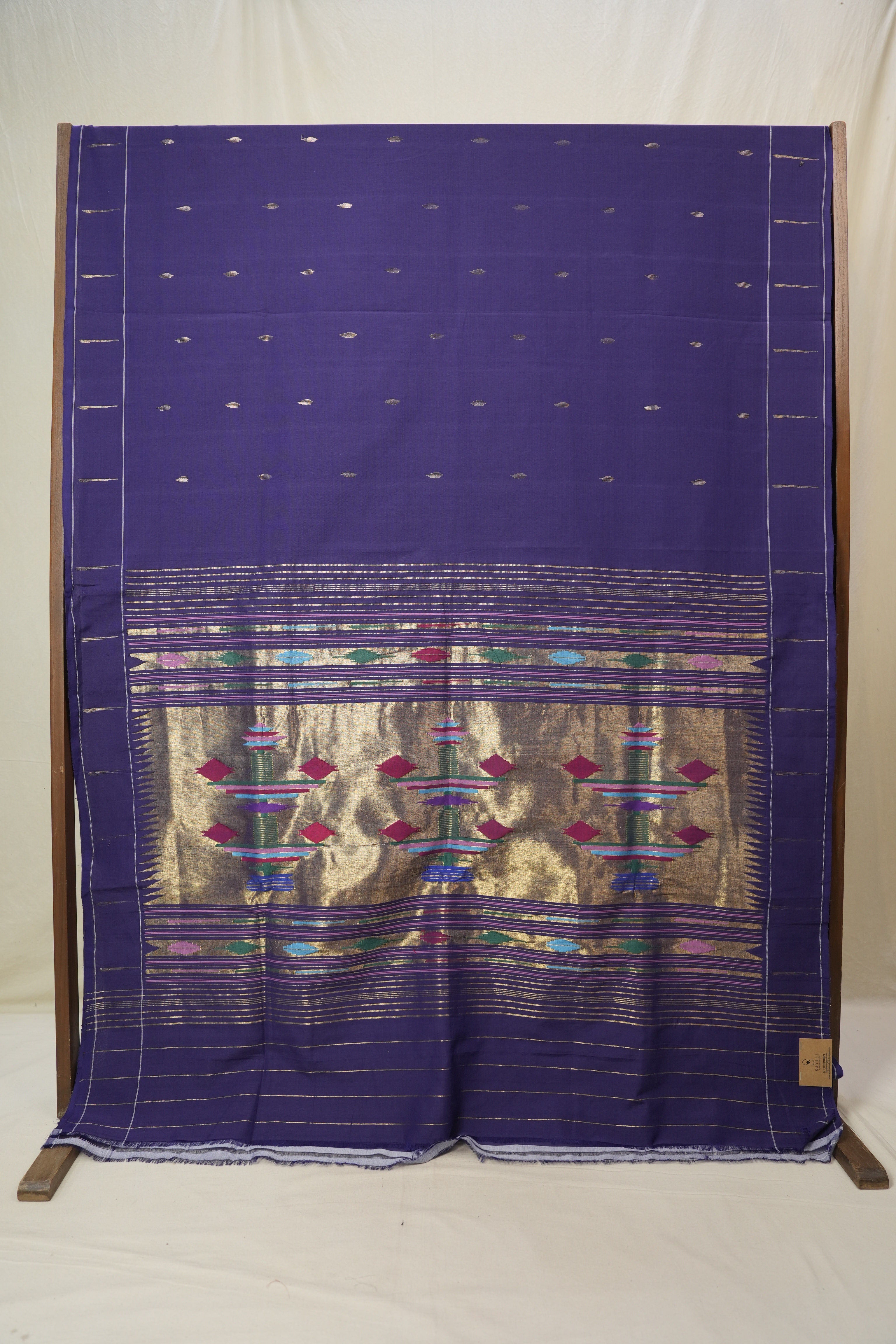 Dark Violet Cotton Paithani Saree - SRDVCPS727