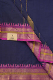 Navy Blue Kanchi Cotton Saree - SRNBKCS1069
