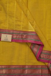 Mustard Yellow Kanchi Cotton Saree - SRMYKCS1057