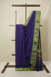 Violet Cotton Paithani Saree - SRVCPS742