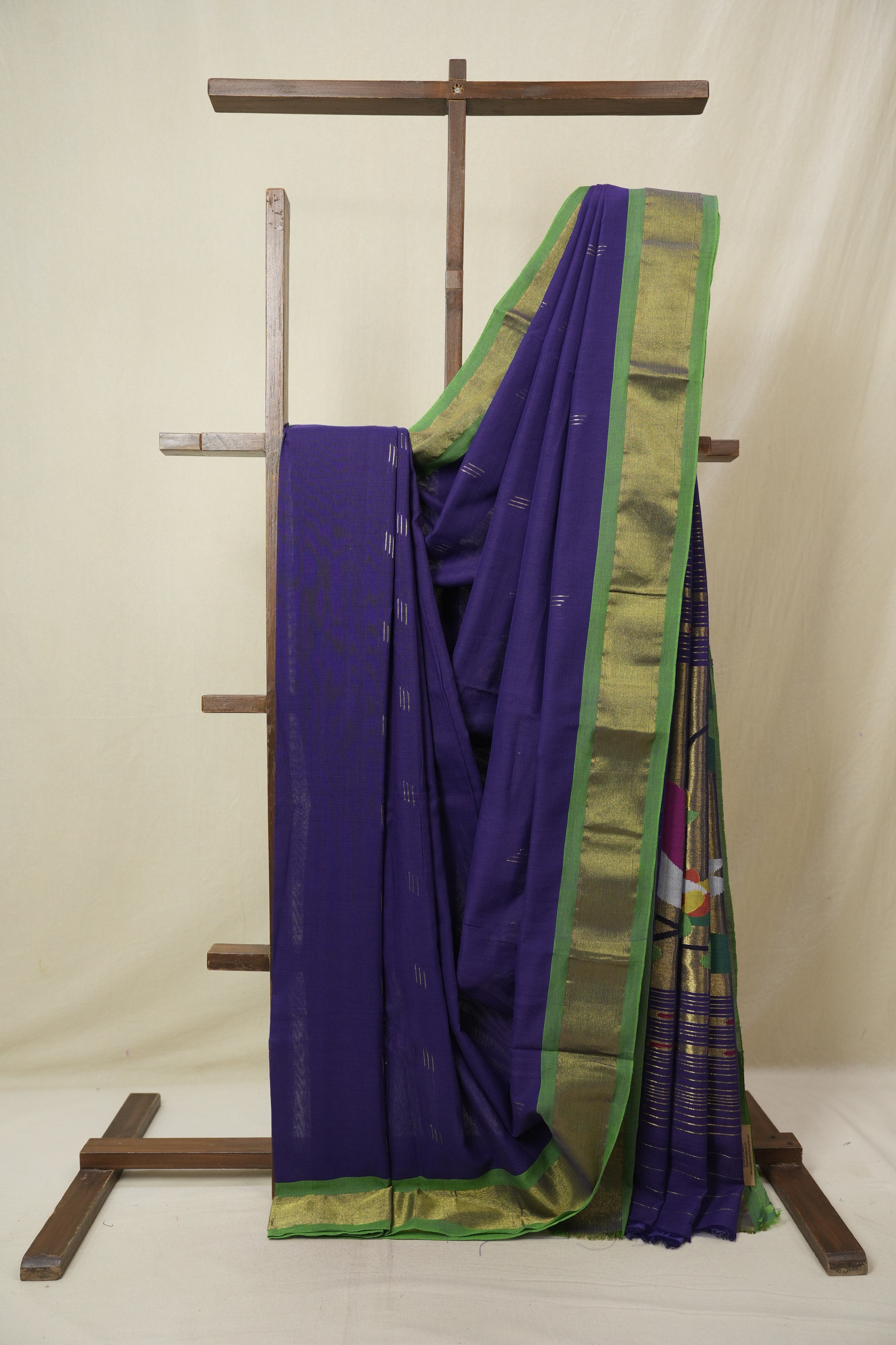 Violet Cotton Paithani Saree - SRVCPS742