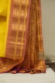 Yellow Gadwal Cotton Silk Saree - SRYGCSS207
