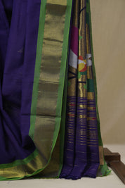 Violet Cotton Paithani Saree - SRVCPS742