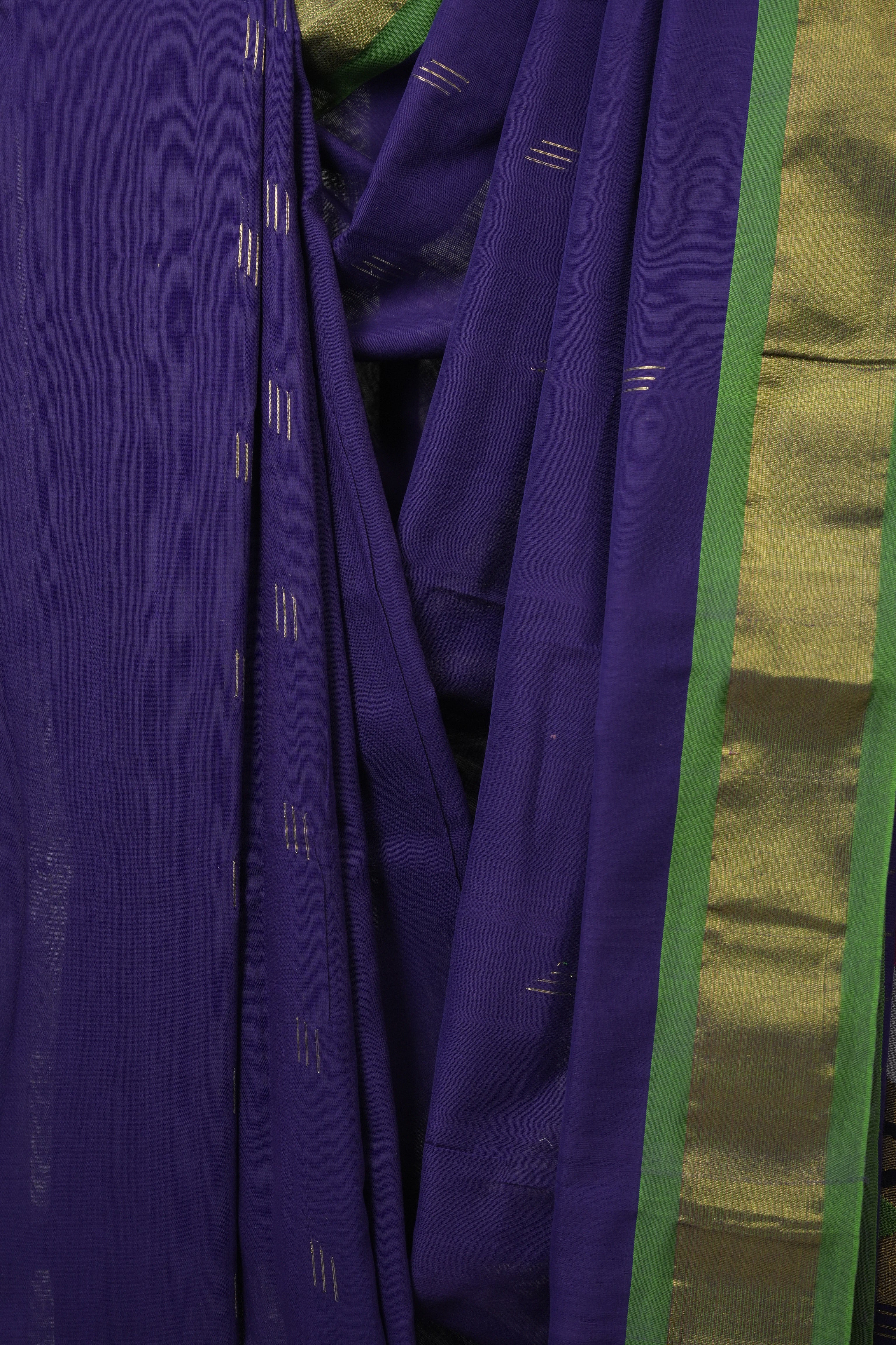 Violet Cotton Paithani Saree - SRVCPS742