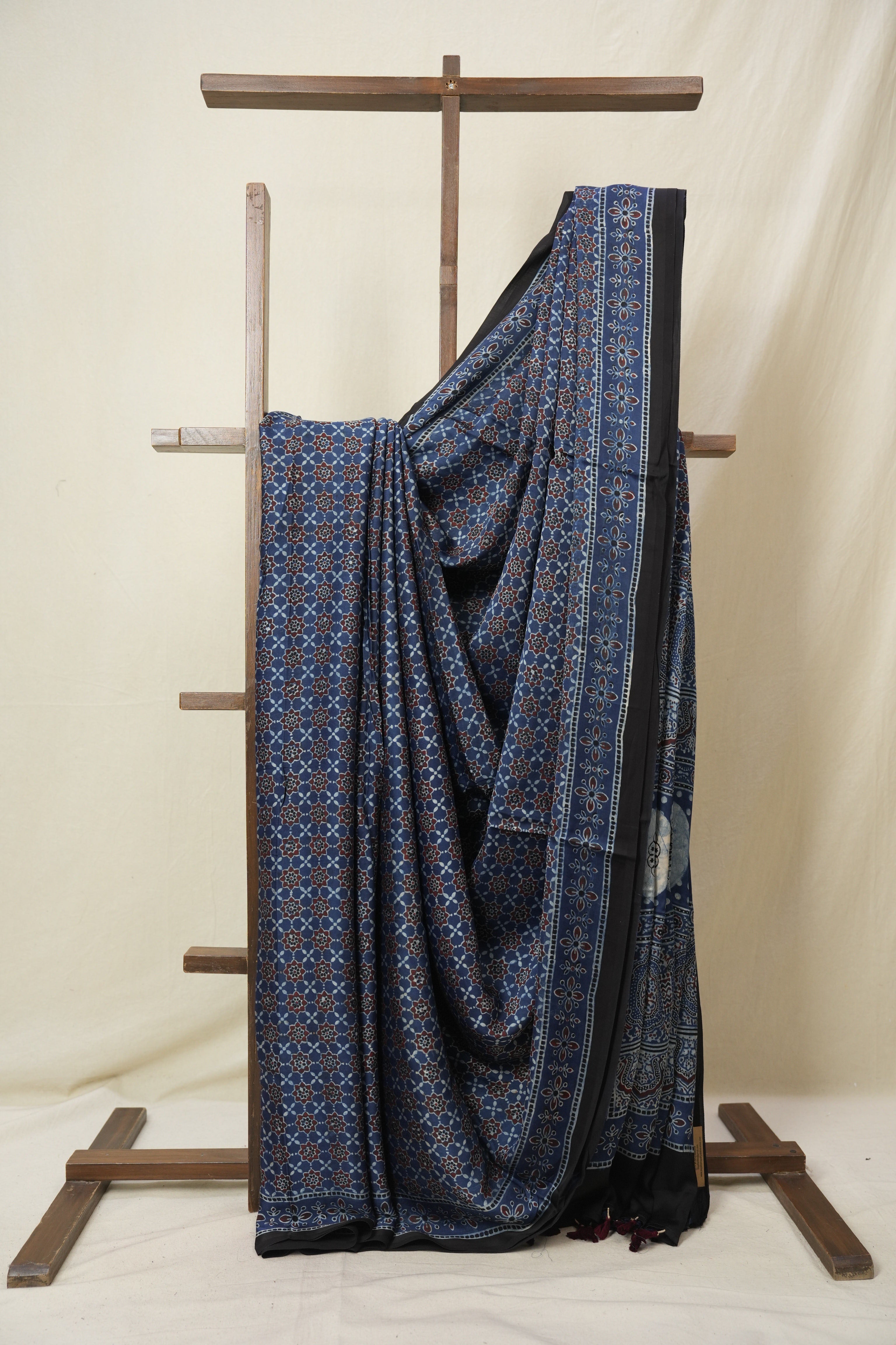 Blue Modal Silk Saree - SRBMSS636